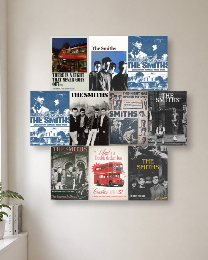 The Smiths Vintage Poster Kit – Indie Rock, 80s Post-Punk & Melancholic Music Aesthetic Wall Collage Set for Room Decor