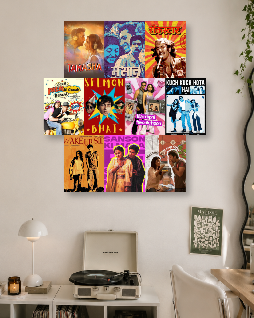 Bollywood Retro & Cult Classic Poster Kit – Iconic Movie, Y2K Cinema & Meme Aesthetic Mini Poster Set for Room Decor