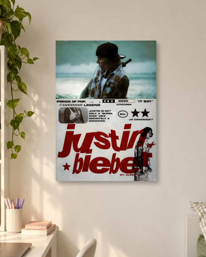 Justin Bieber Prince of Pop Magazine Poster