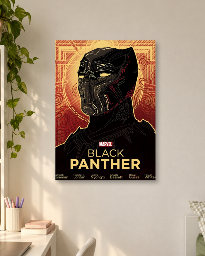 Marvel Black Panther Wakanda Tribal Art Movie poster