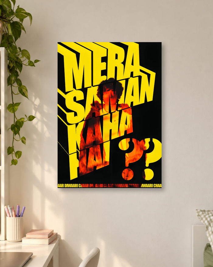 Chaar Diwaari "Mera Saman Kahan Hai?" Retro Bollywood Style Hip Hop Poster