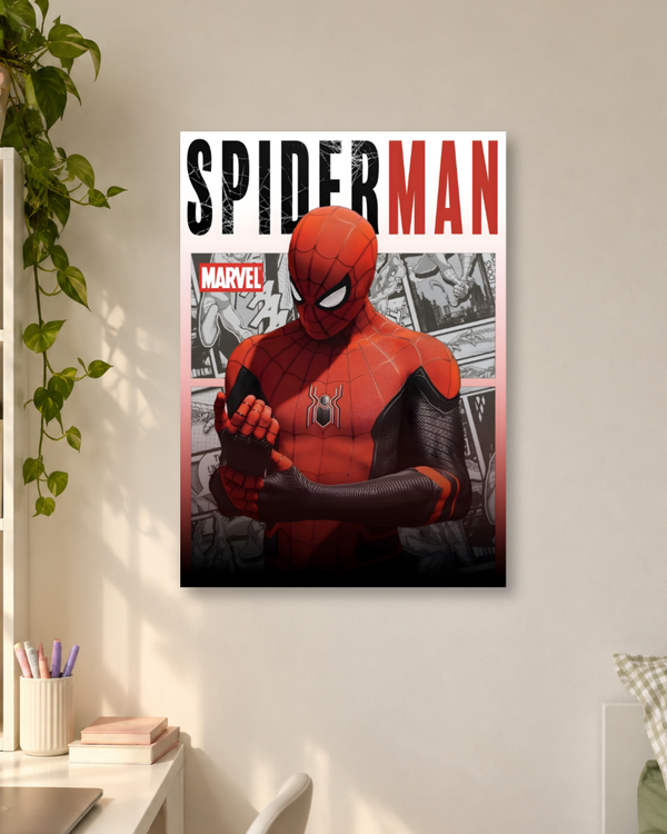 Spider-Man Upgraded Suit Comic Book Collage poster