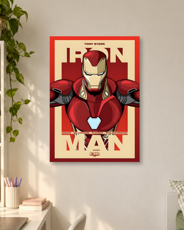 Iron Man Tony Stark Retro Propaganda Quote poster