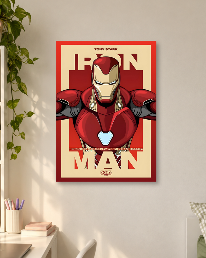 Iron Man Tony Stark Retro Propaganda Quote poster
