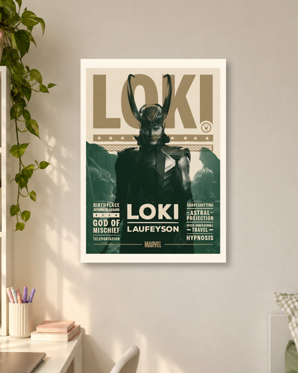 Loki God of Mischief Vintage Classified Dossier poster